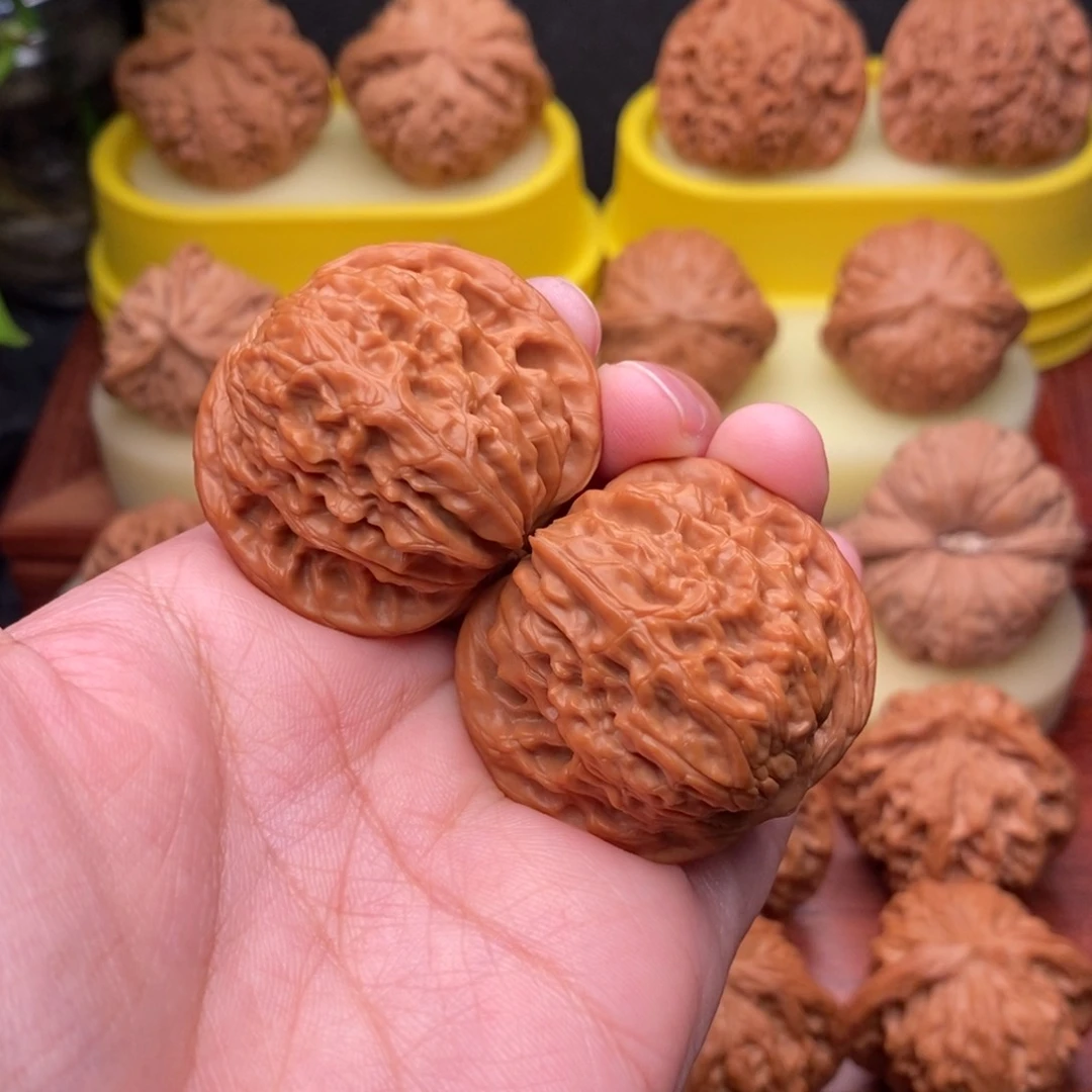 把件文玩核桃39“野生”红皮大正磨