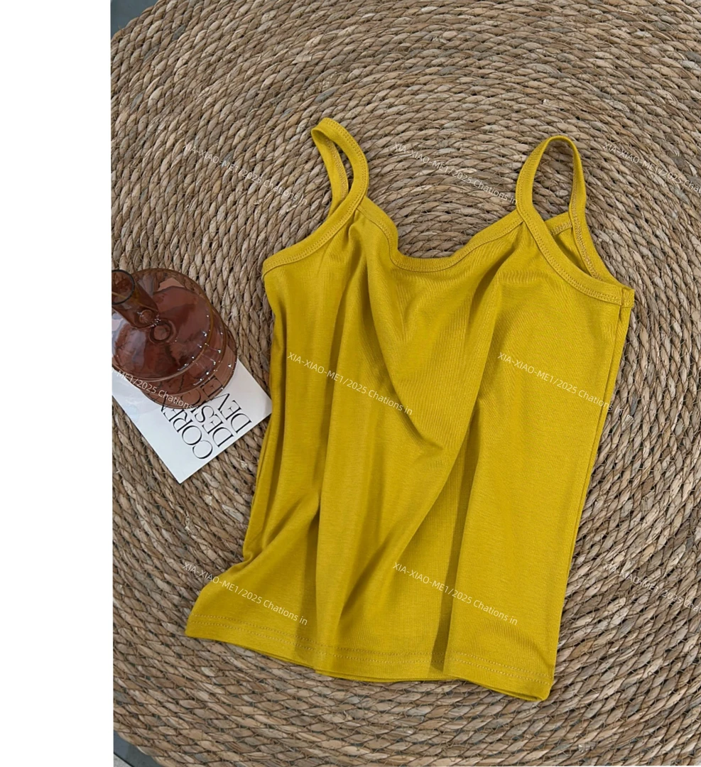 XIAOMEI ｜姜黄显白时尚吊带背心-5224