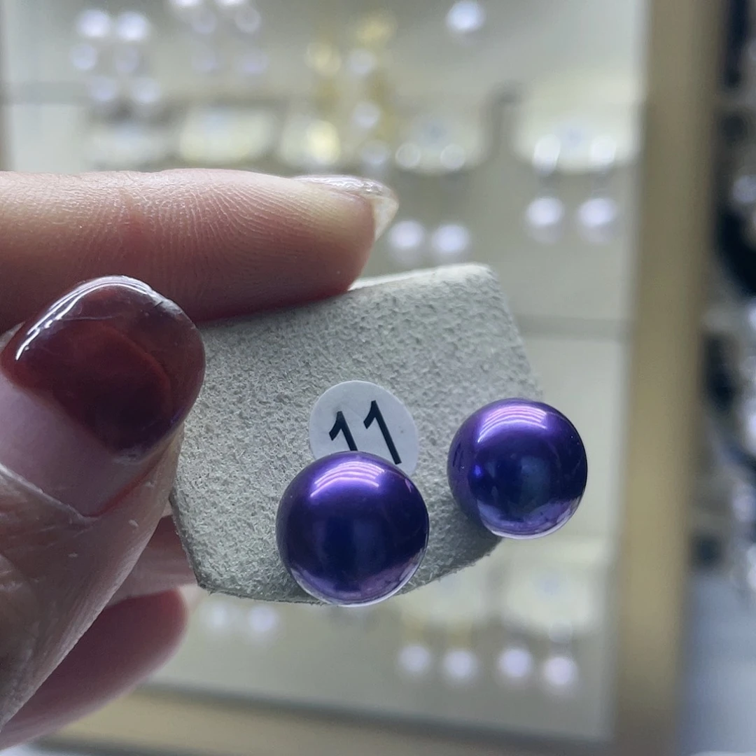 淡水珍珠耳饰银S925镶嵌