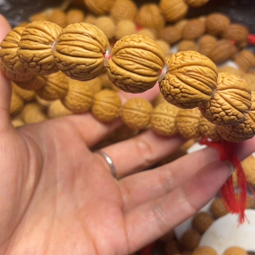 桃木桃核手串18铁扇