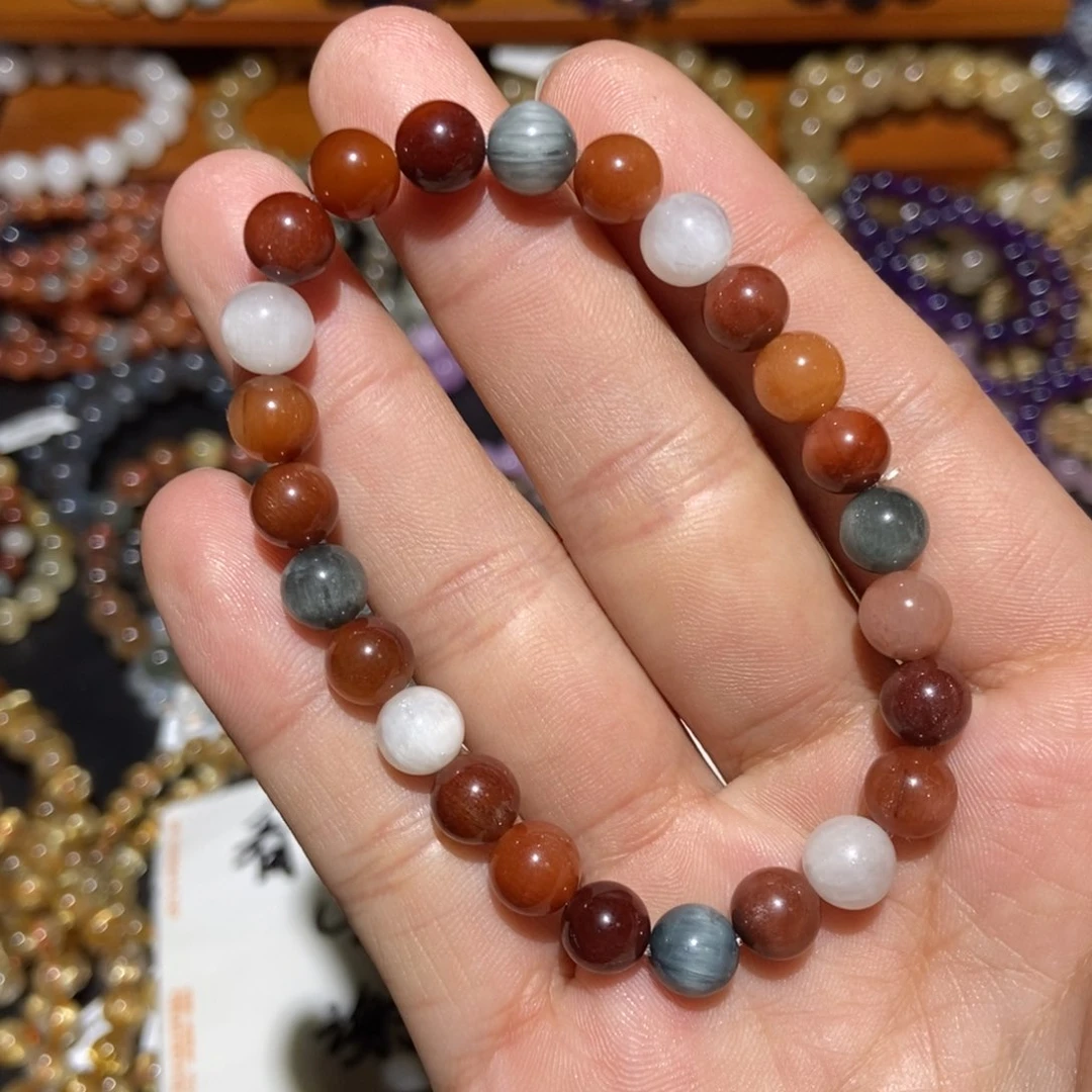 水晶手链未镶嵌油画兔毛7m