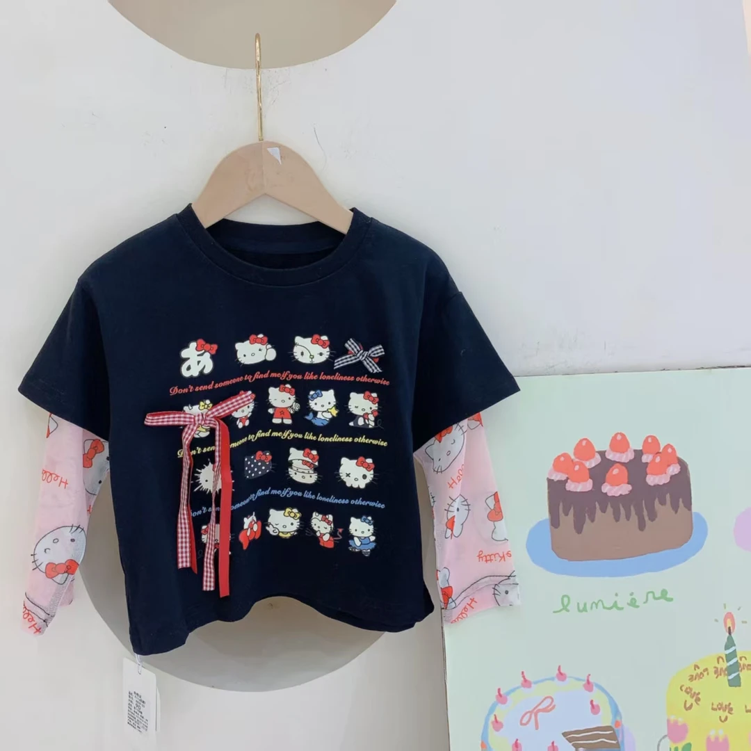 女童夏季韩版卡通印花短袖T恤 251593