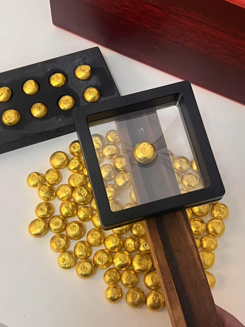 南非鎏金炉内提纯金豆豆3--6克可用模具加工首饰改款