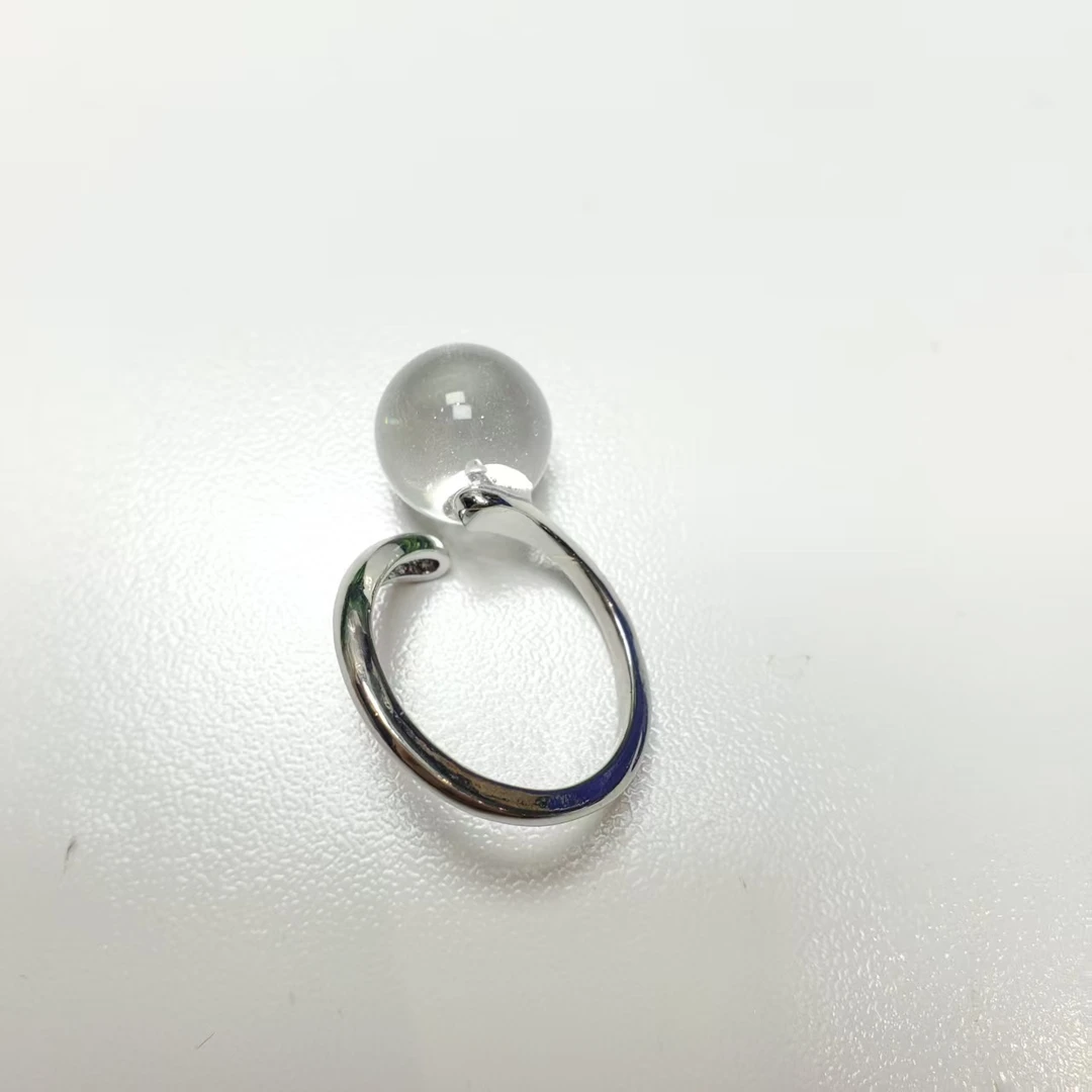 Q750【赵小姐】时尚百搭白水晶+S925银戒指多样式发其一