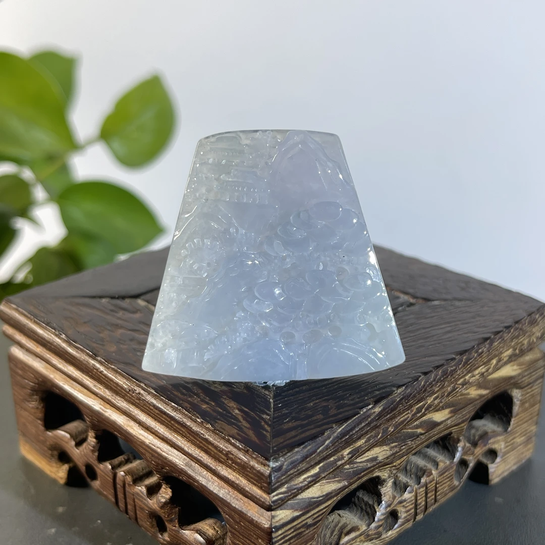 JSB01-45   天然缅甸A货翡翠  山水牌