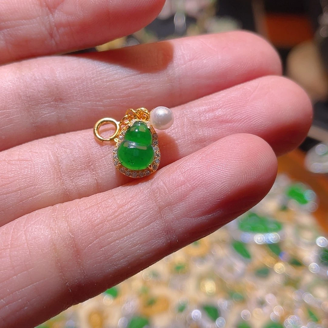 翡翠吊坠(不含链)银S925镶嵌