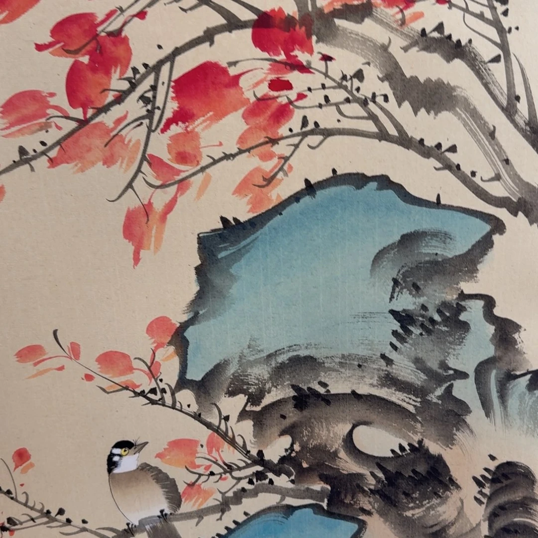 国画纯手绘山水花鸟作品