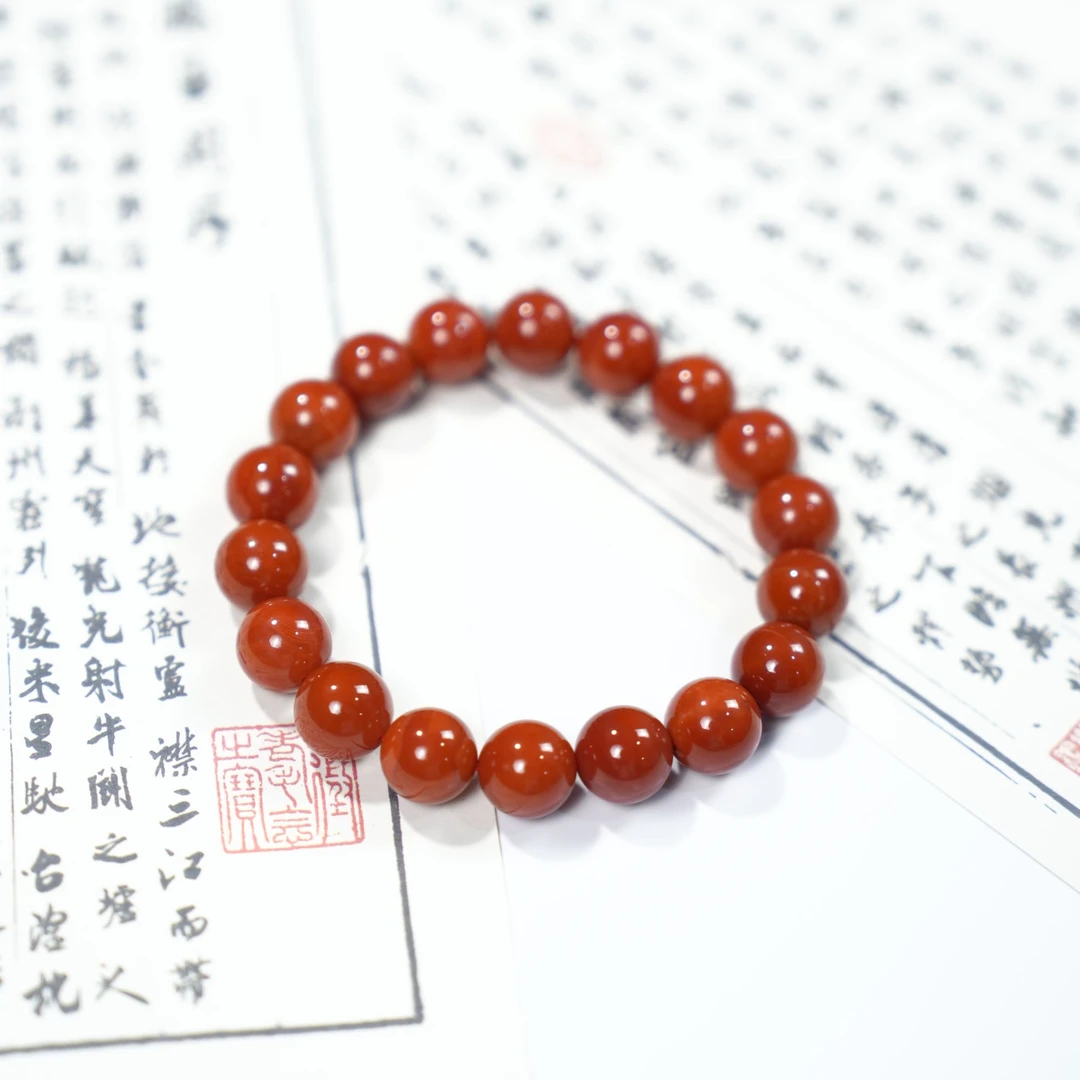 【房博专属】蒙料南红1.1*18颗单圈手串40克34010725