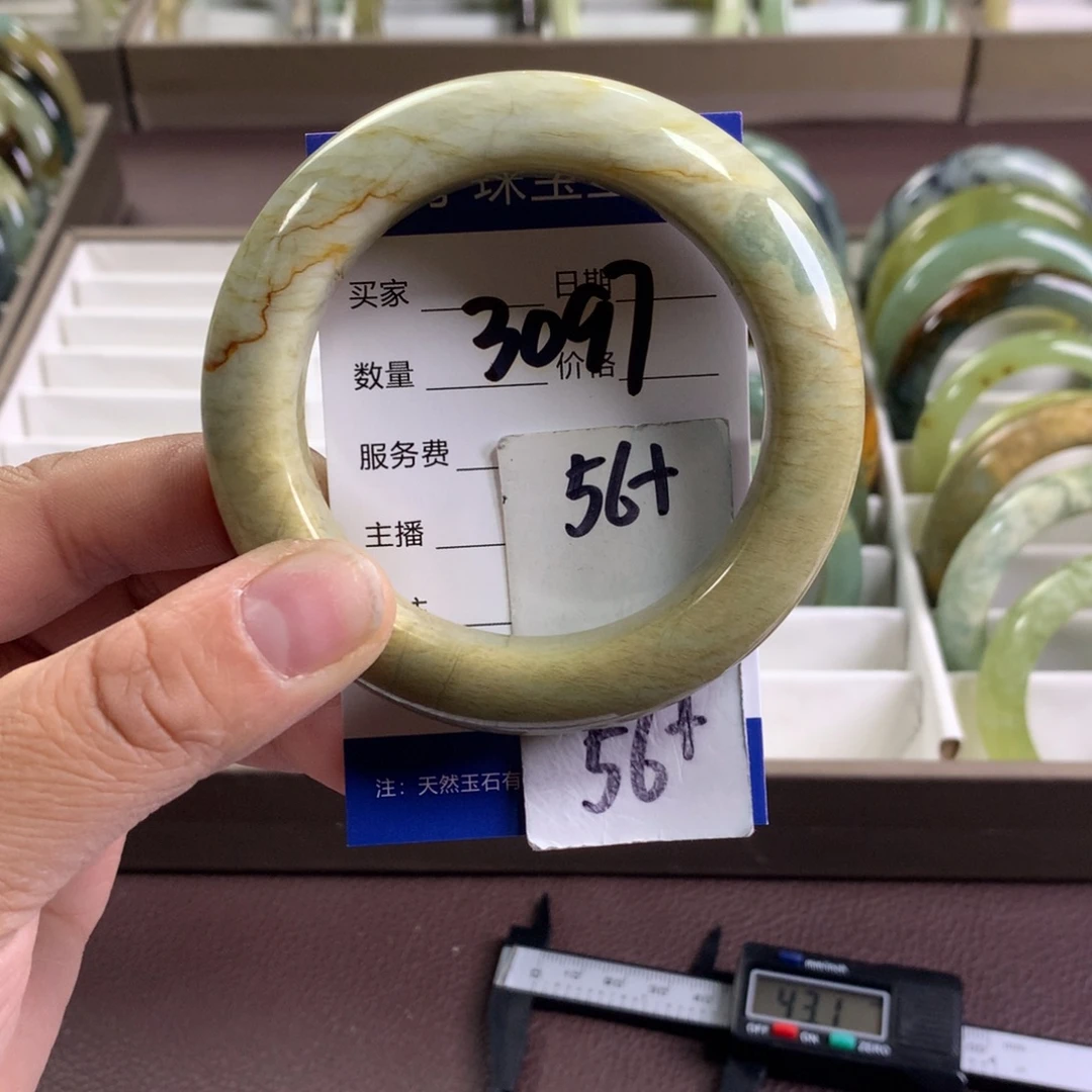 蛇纹石玉未镶嵌手镯3097
