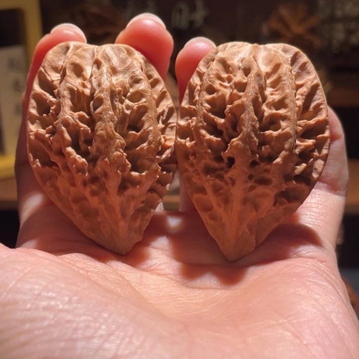 吊坠文玩核桃大*天凹底龙脊19