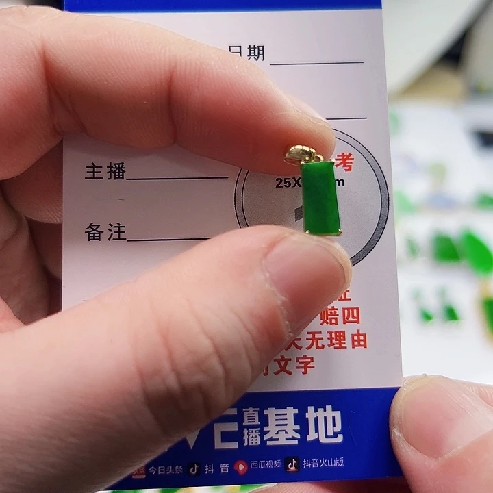 颈饰18K金镶嵌翡翠翡翠