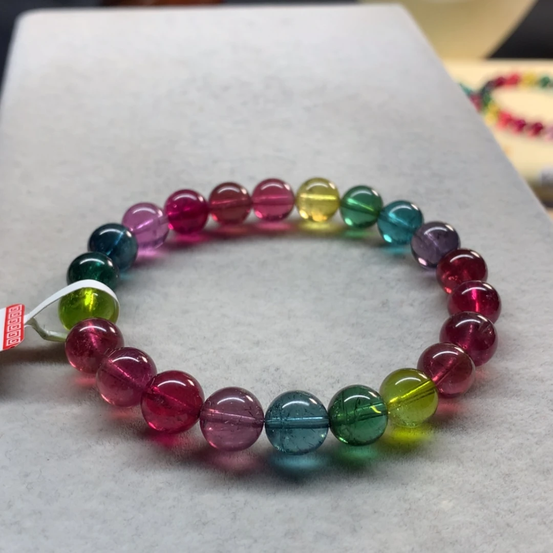 【闪购商品】未镶嵌手链碧玺艳丽色标单圈8.8