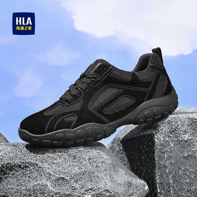 HLA/海澜之家男鞋2025冬季新款透气耐磨户外工装鞋时尚休闲鞋子
