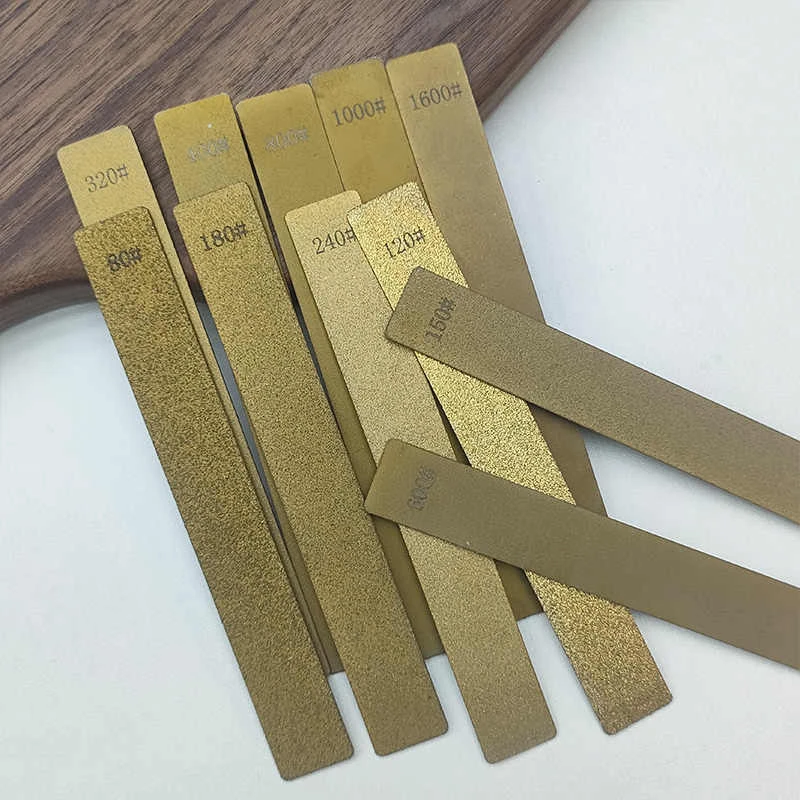金刚砂长方形磨片镀钛金刚磨盘篆刻磨刀工具玉石印石美甲打磨神器
