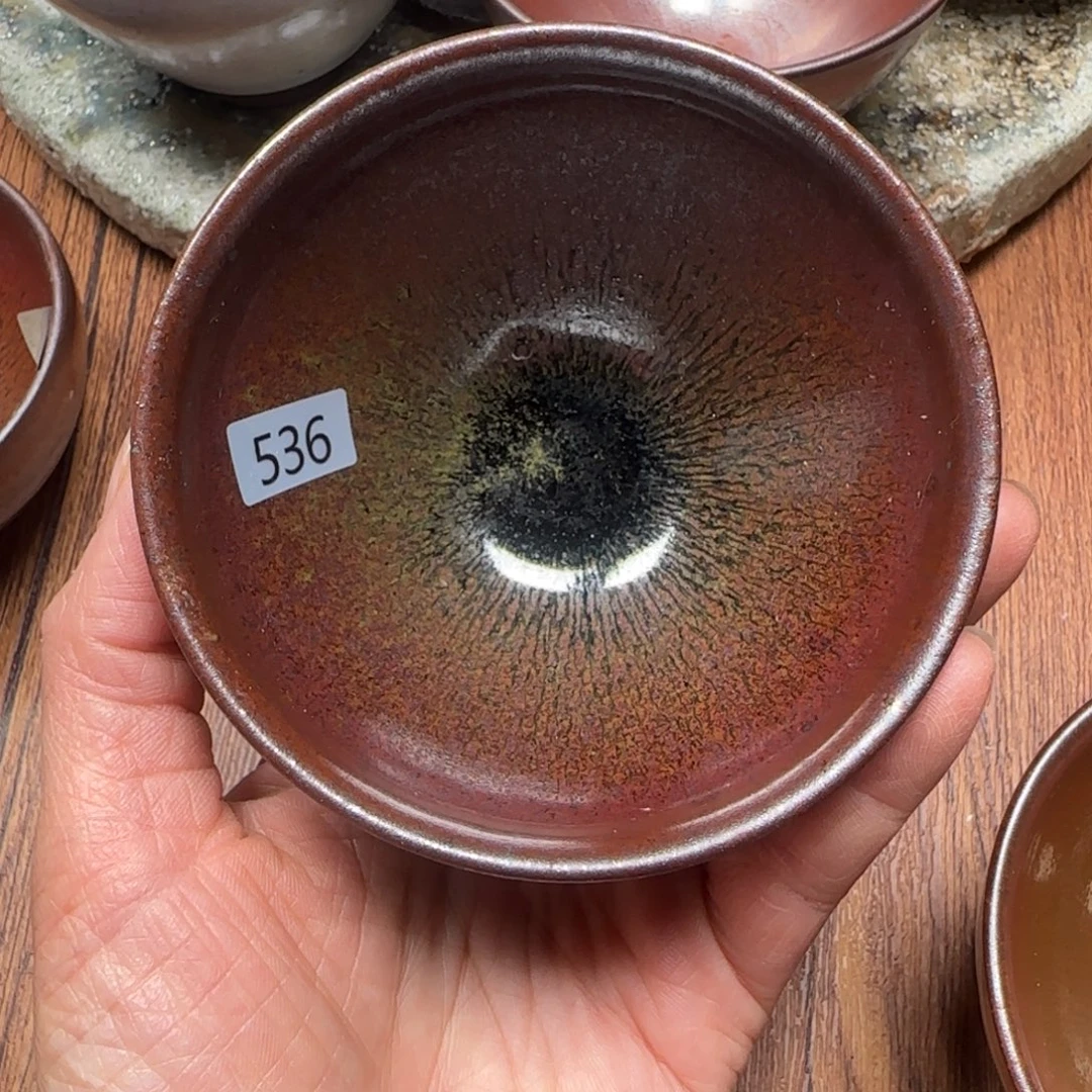 柴烧建盏茶盏茶杯356