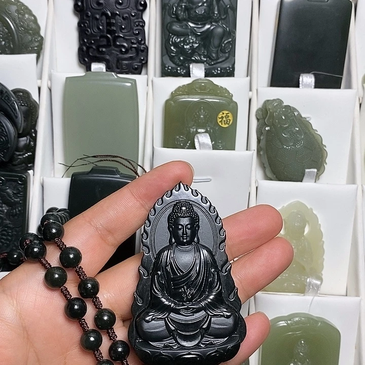 和田玉（青玉）未镶嵌颈饰