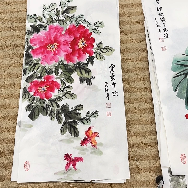 国画花鸟等多种鸟类和