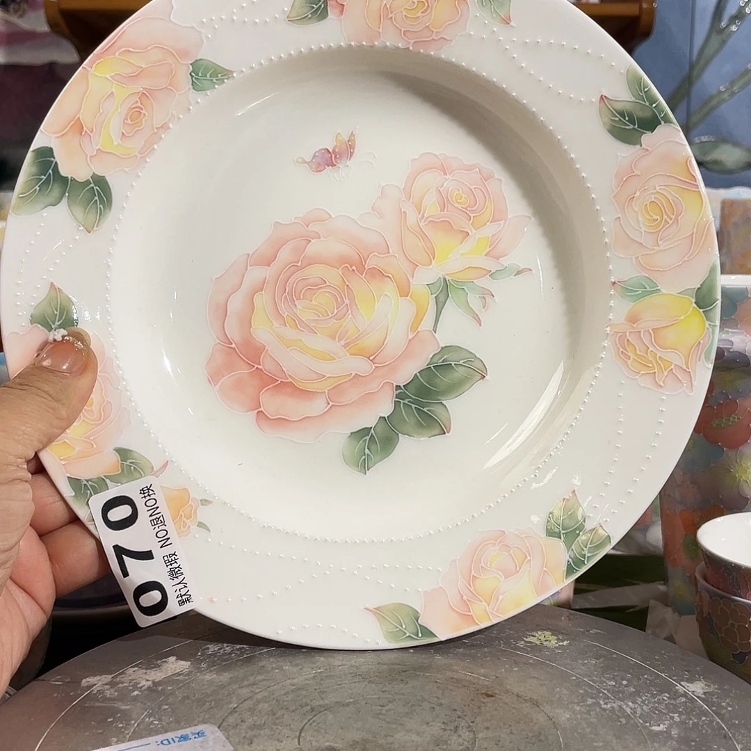 陶瓷双饮款大盘子一个微微瑕福利