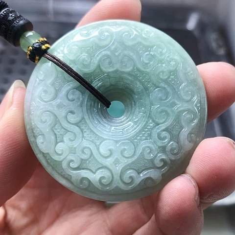 翡翠未镶嵌颈饰缅甸翡翠平安扣