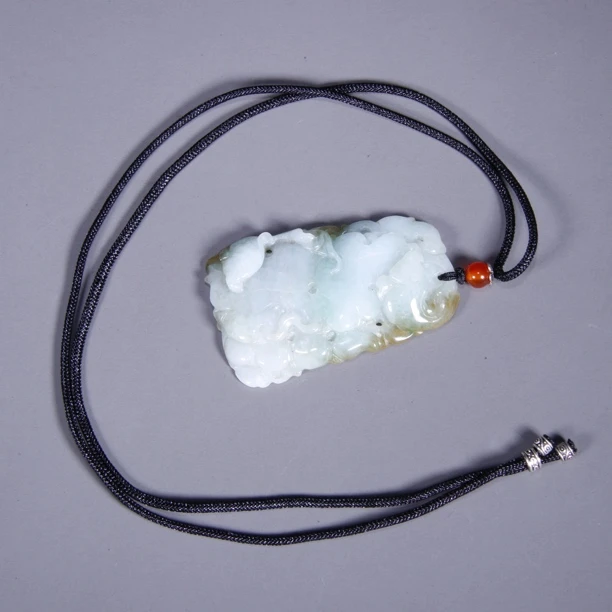 旧藏 和田白玉挂牌 听雨轩 Z 89954