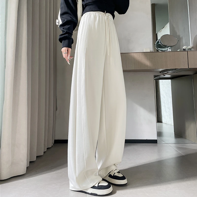 高腰窄版香蕉裤阔腿裤休闲裤女2025秋季新款卫裤运动裤女L1811