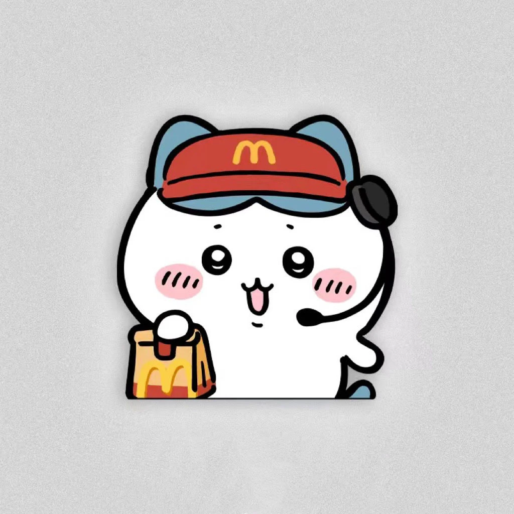 吉伊卡哇麦当劳M记汽车贴纸可爱卡通车身装饰电动车贴画个性防水