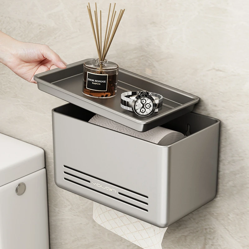 卫生间免打孔壁挂厕所防水卷纸架放卫生抽纸纸巾盒置物架