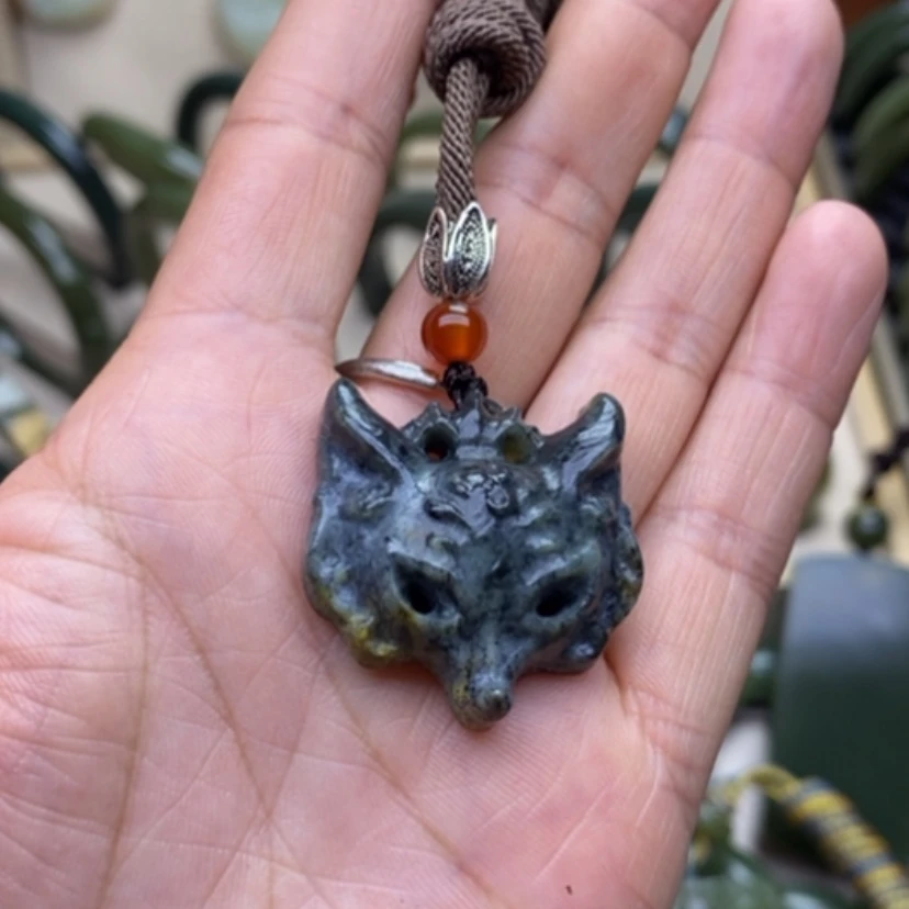 【闪购商品】和田玉挂件足铂镶嵌