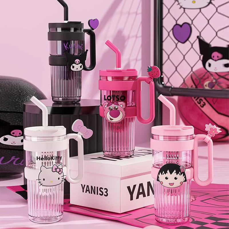 【丽姐专属】YANIS3联名草莓熊圈圈双饮太空杯奶瓶材质巨无霸水杯