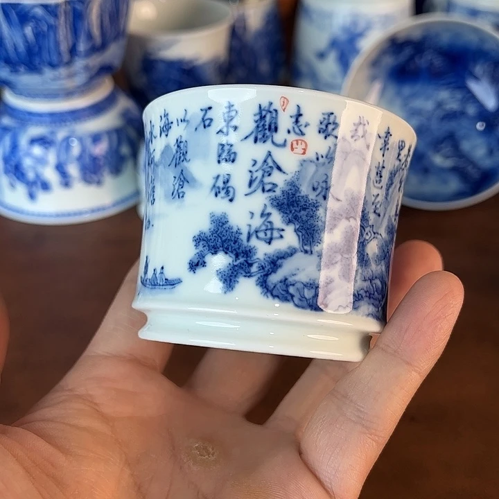 益***砂瓷片景德镇全手工手绘陶瓷