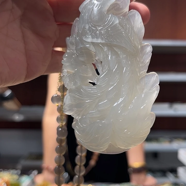 岫玉未镶嵌毛衣链