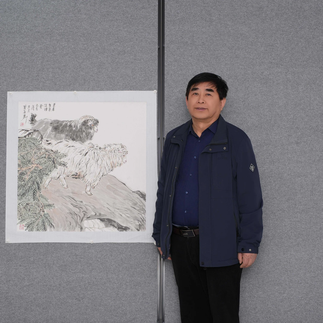 99金涌焱【中美协老师】 方羊4平尺 国画