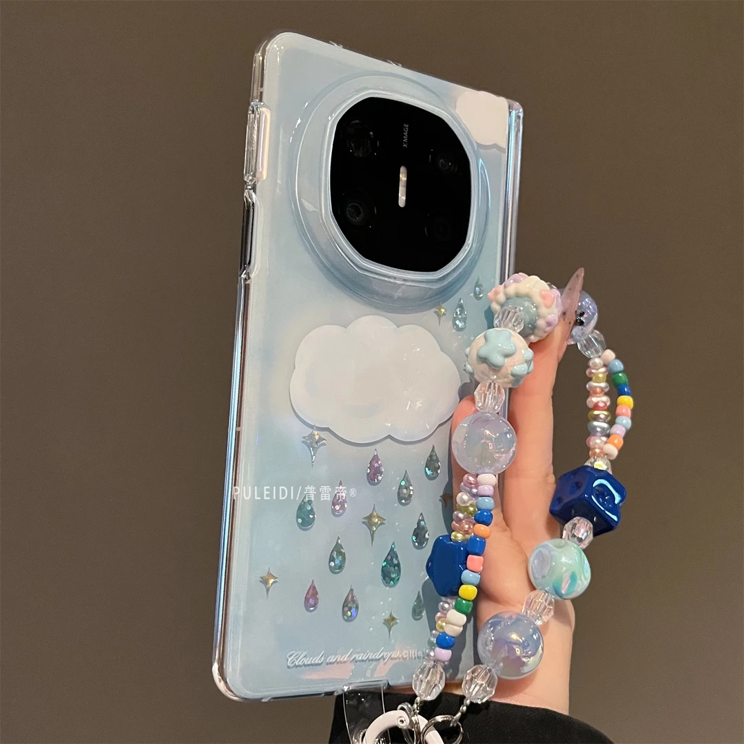 ins雨滴适用华为MateX6典藏版折叠屏手机壳高档MateX5中轴全包X3