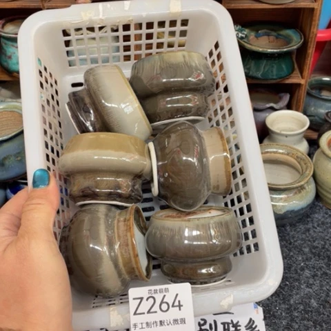 紫砂花盆微瑕264口径5厘米左右