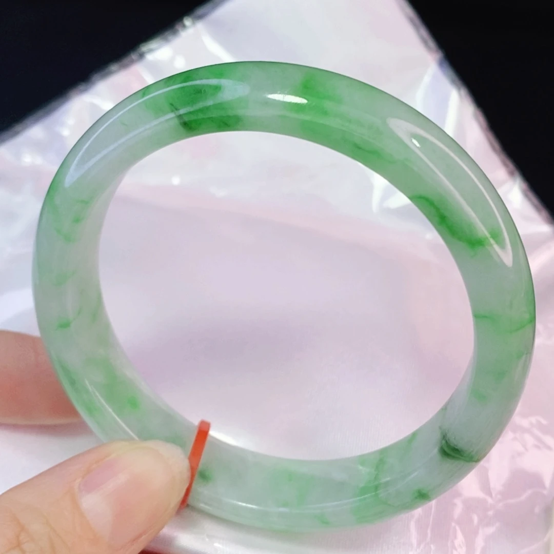 未镶嵌手镯翡翠57.6正圈 （30）