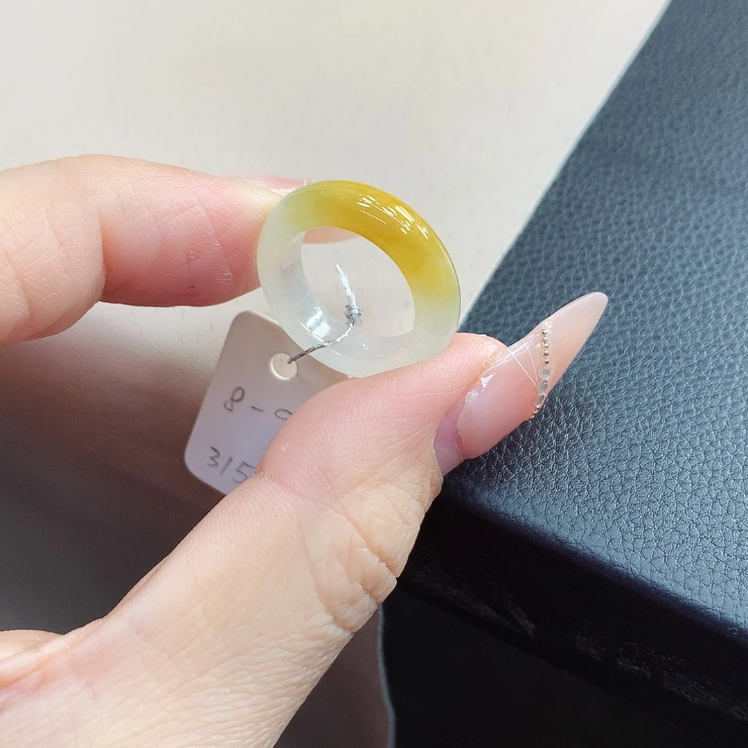 未镶嵌戒指翡翠8.9号