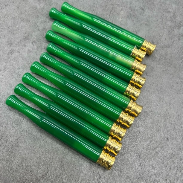 绿色石英石烟嘴烟具烟具