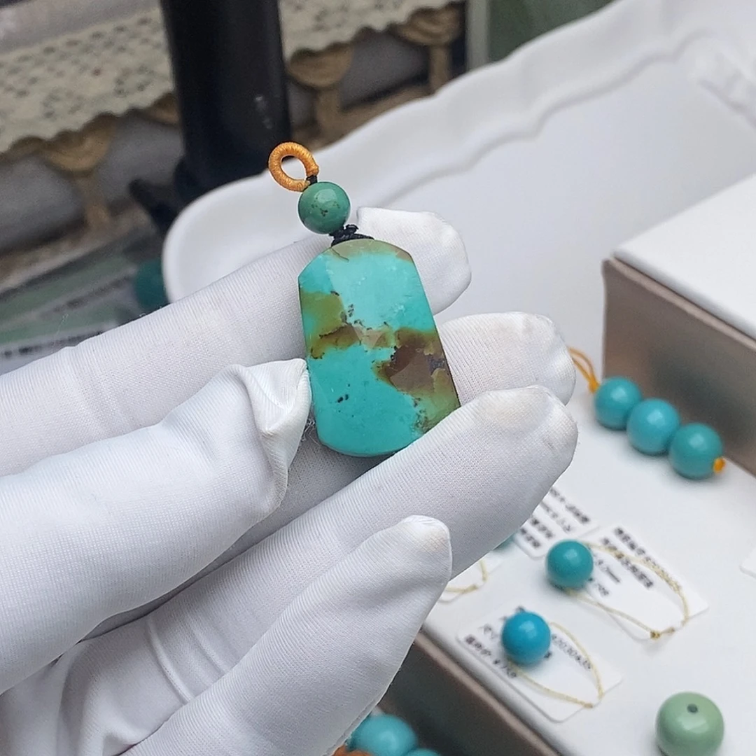 绿松石未镶嵌无事牌