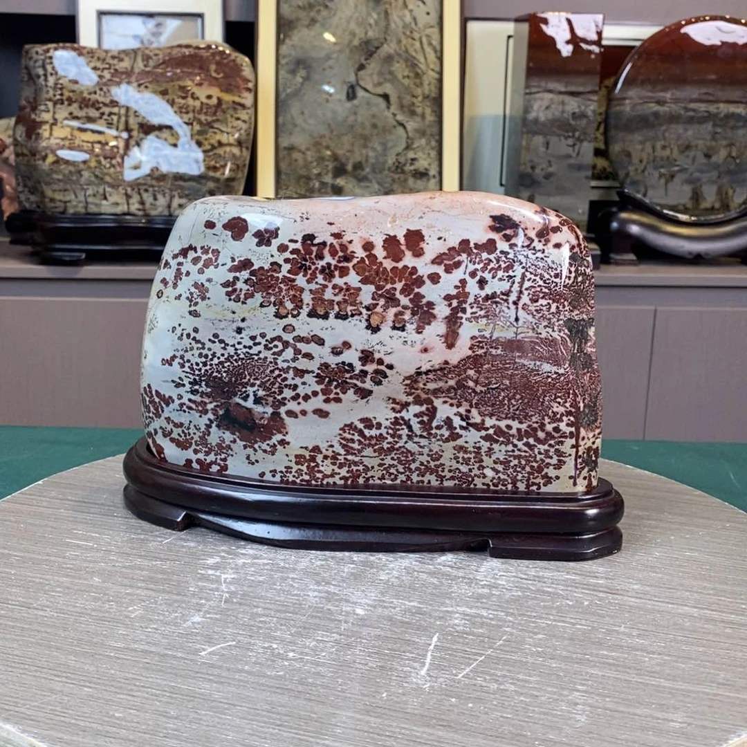 石材广西国画石草花石