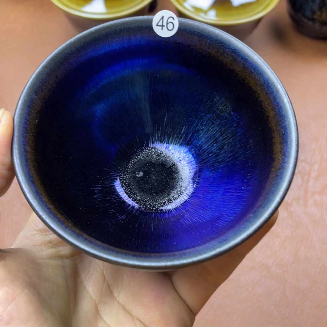 管***帆原矿原釉建盏彩毫46号主人杯