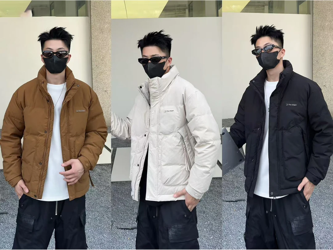 2024冬季新款潮流男士立领抗寒加厚保暖休闲外套-8888