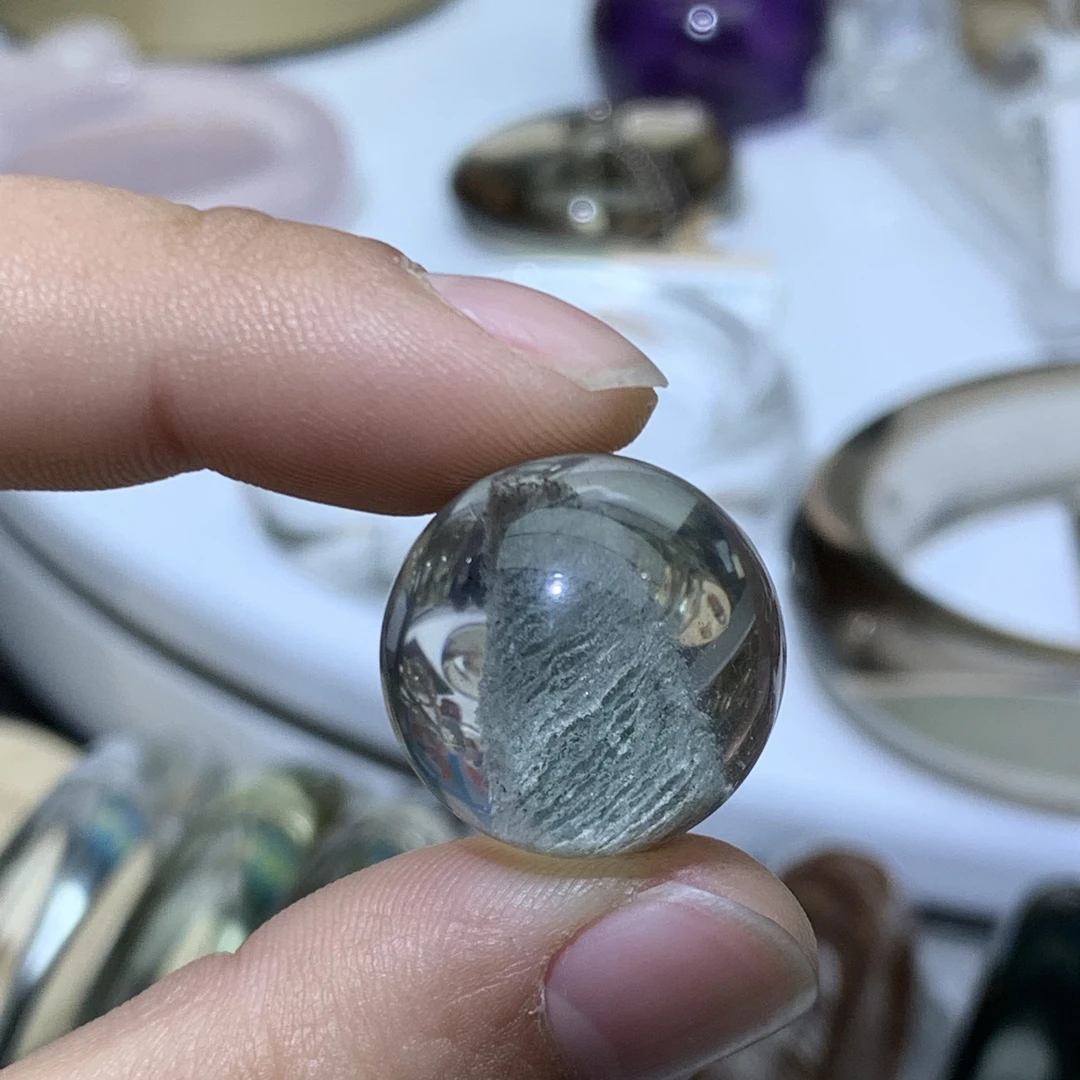 天然绿幽灵单珠吊坠