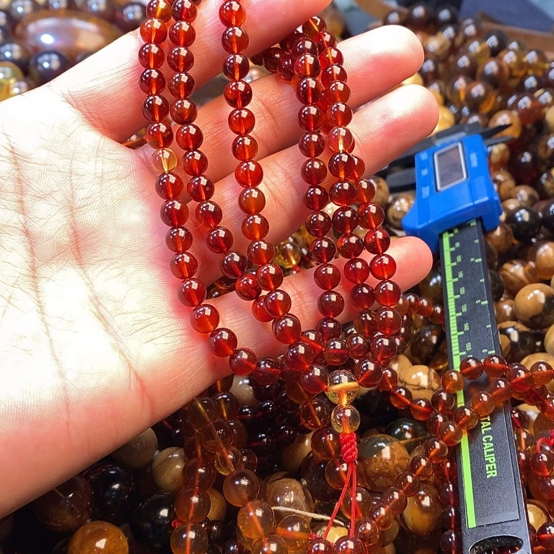 琥珀未镶嵌手链天然缅甸琥珀蜜蜡