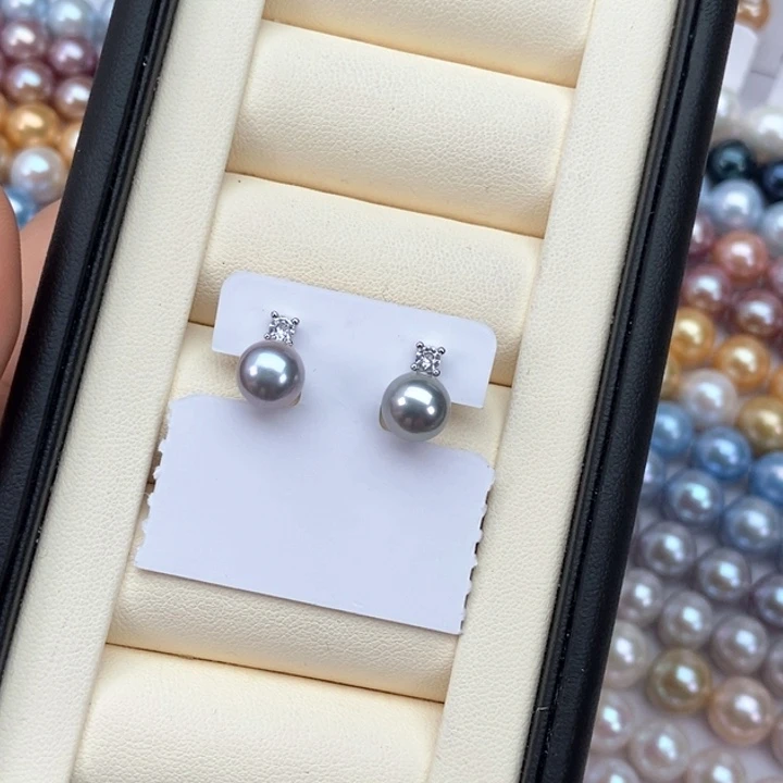 颈饰银S925镶嵌淡水珍珠