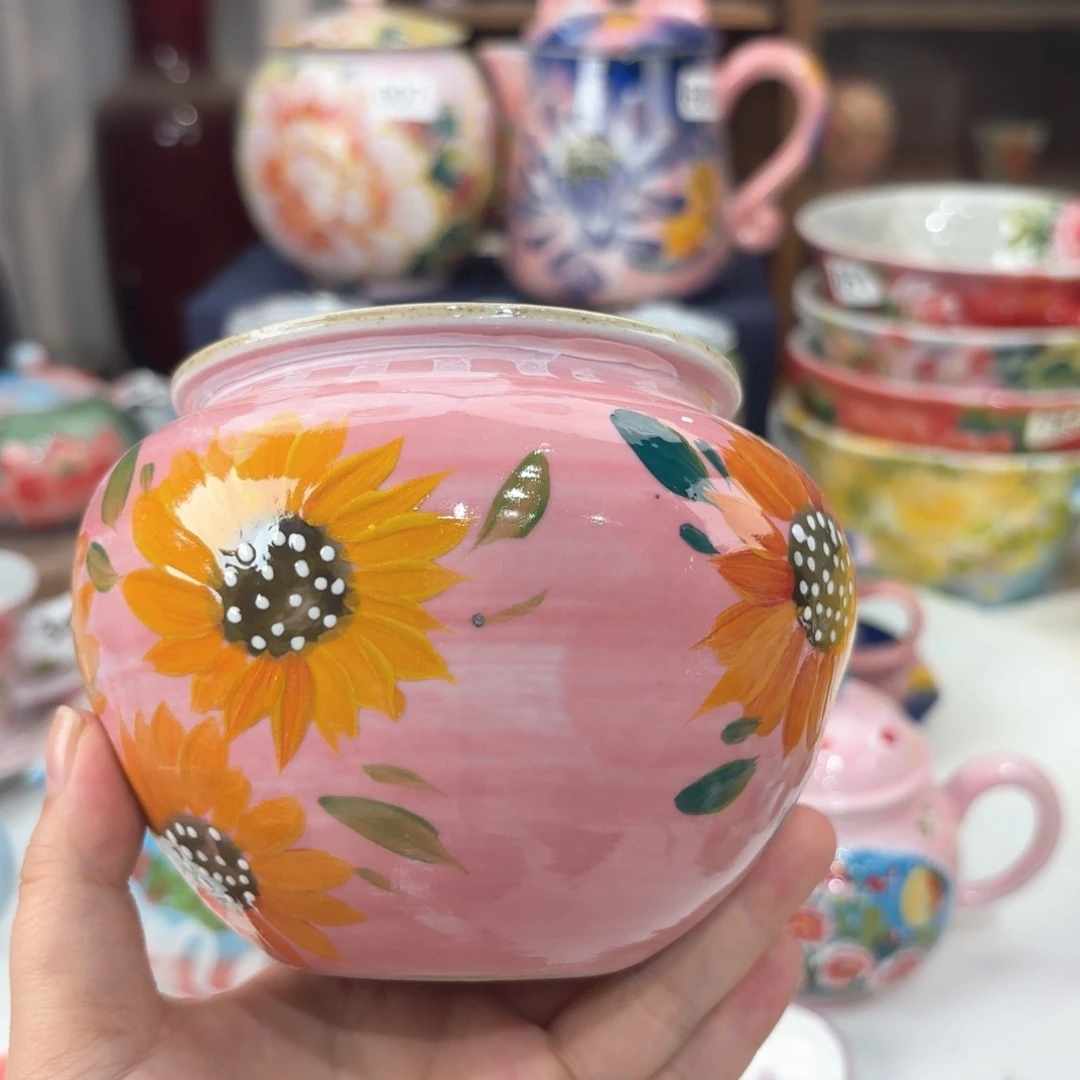 景德镇手绘高温釉下彩陶瓷茶具