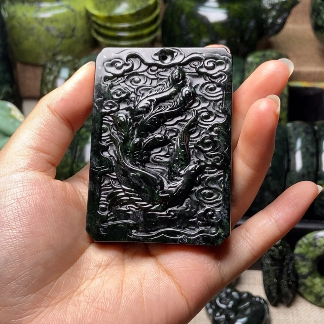 海***诺蛇纹石玉未镶嵌药王石项链
