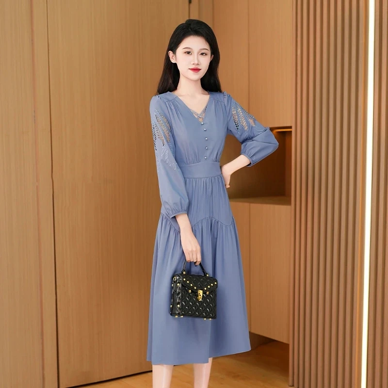 【名典圣王】轻奢小众高级感女装连衣裙2025春时尚洋气质喜婆婆礼服