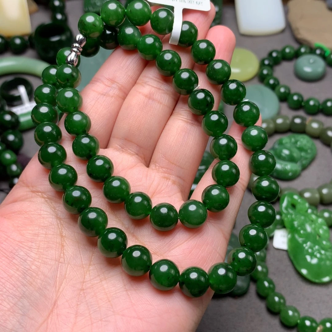 和田玉未镶嵌毛衣链