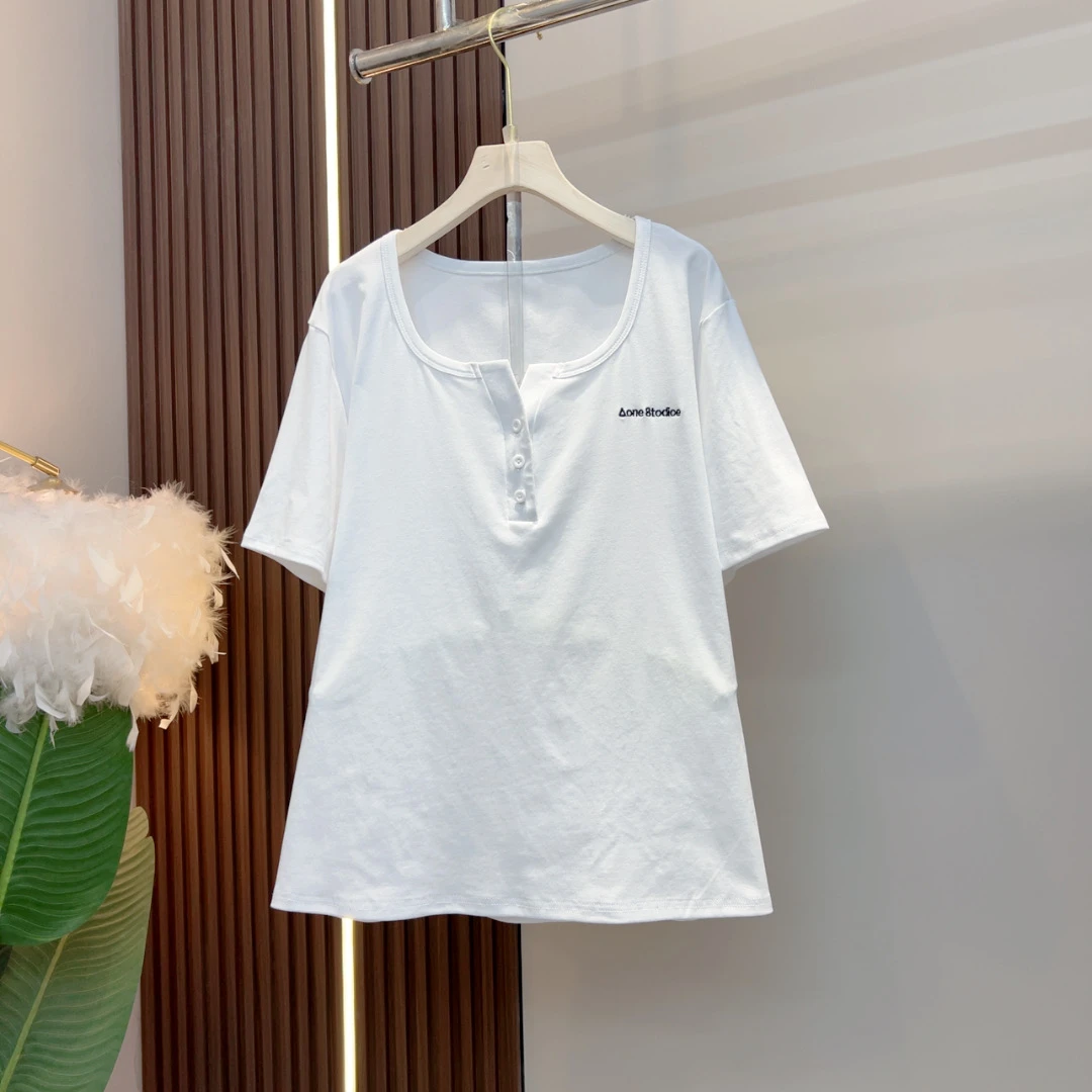 欧洲站2025夏季新款修身时尚显瘦正肩洋气短袖t恤