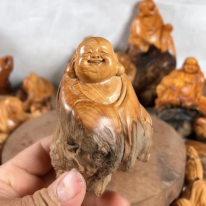 柏木周崖柏手把件乐乐